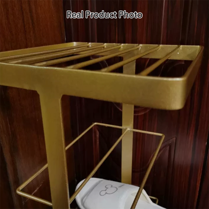 Modern Minimalist Iron Space-Saving Rectangular Shoe Storage 6-Tier For Entryways