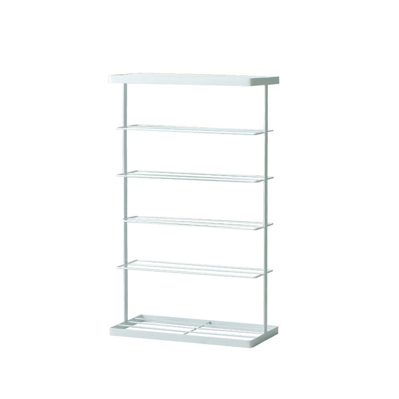 Modern Minimalist Iron Space-Saving Rectangular Shoe Storage 6-Tier For Entryways