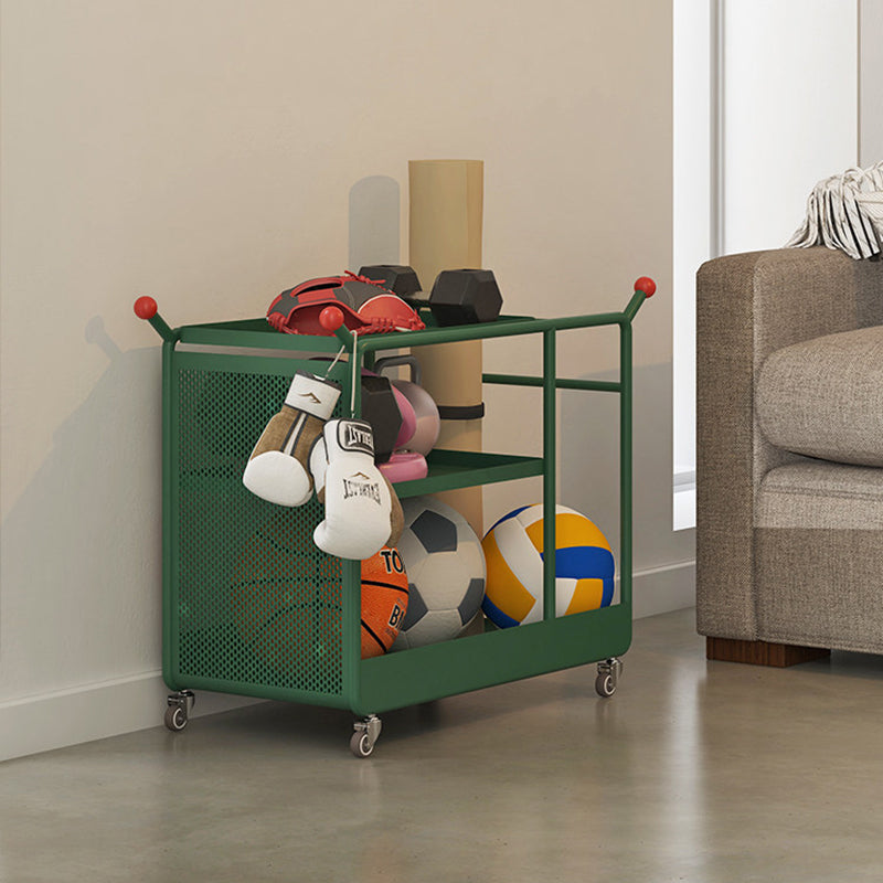 Modern Minimalist Cold-Rolled Steel Rotating Space-Saving Rectangular Storage Shelf 3-Tier For Living Room