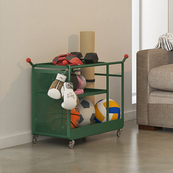 Modern Minimalist Cold-Rolled Steel Rotating Space-Saving Rectangular Storage Shelf 3-Tier For Living Room
