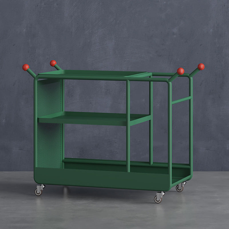 Modern Minimalist Cold-Rolled Steel Rotating Space-Saving Rectangular Storage Shelf 3-Tier For Living Room