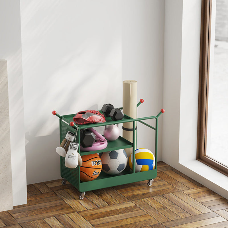Modern Minimalist Cold-Rolled Steel Rotating Space-Saving Rectangular Storage Shelf 3-Tier For Living Room