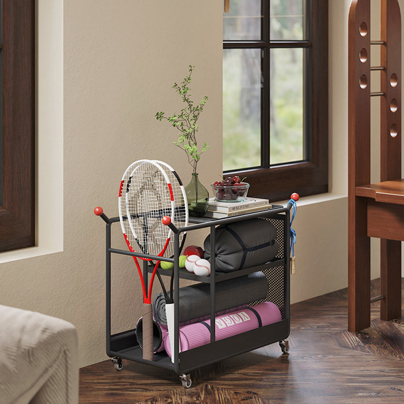 Modern Minimalist Cold-Rolled Steel Rotating Space-Saving Rectangular Storage Shelf 3-Tier For Living Room