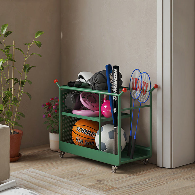 Modern Minimalist Cold-Rolled Steel Rotating Space-Saving Rectangular Storage Shelf 3-Tier For Living Room