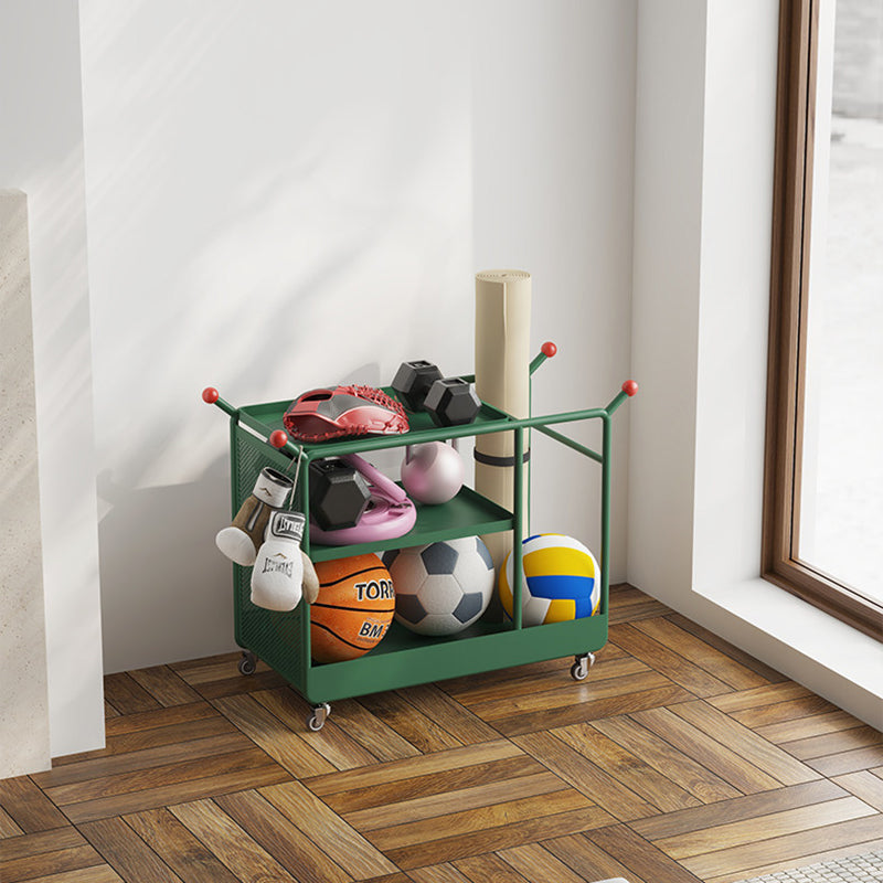 Modern Minimalist Cold-Rolled Steel Rotating Space-Saving Rectangular Storage Shelf 3-Tier For Living Room