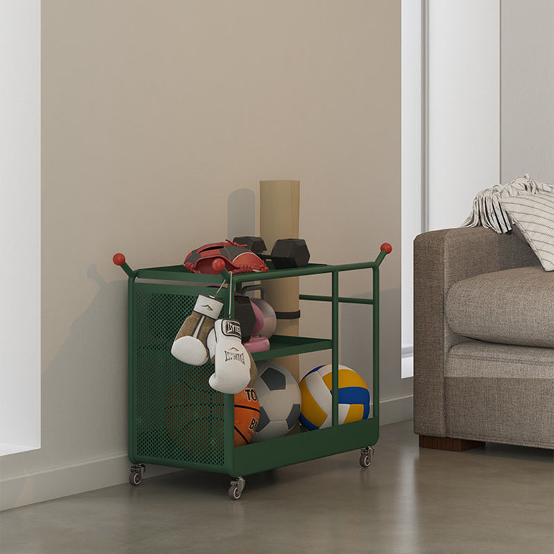 Modern Minimalist Cold-Rolled Steel Rotating Space-Saving Rectangular Storage Shelf 3-Tier For Living Room