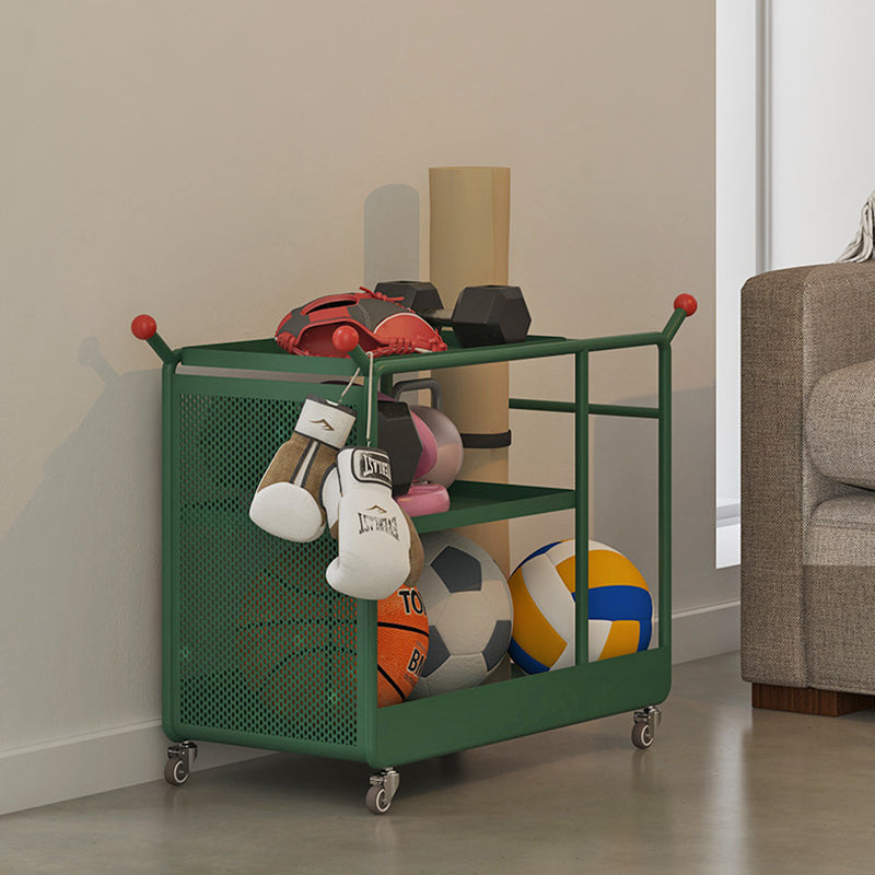 Modern Minimalist Cold-Rolled Steel Rotating Space-Saving Rectangular Storage Shelf 3-Tier For Living Room