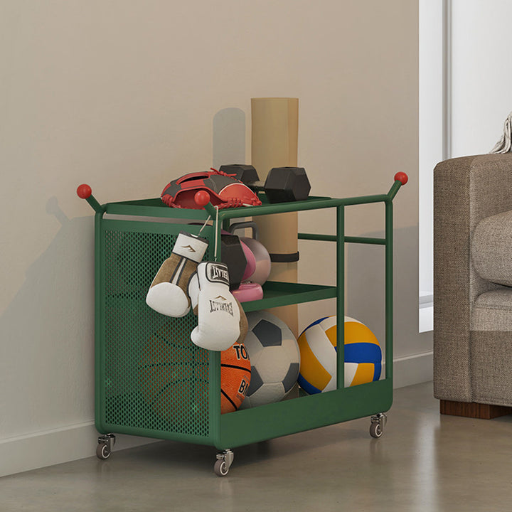Modern Minimalist Cold-Rolled Steel Rotating Space-Saving Rectangular Storage Shelf 3-Tier For Living Room
