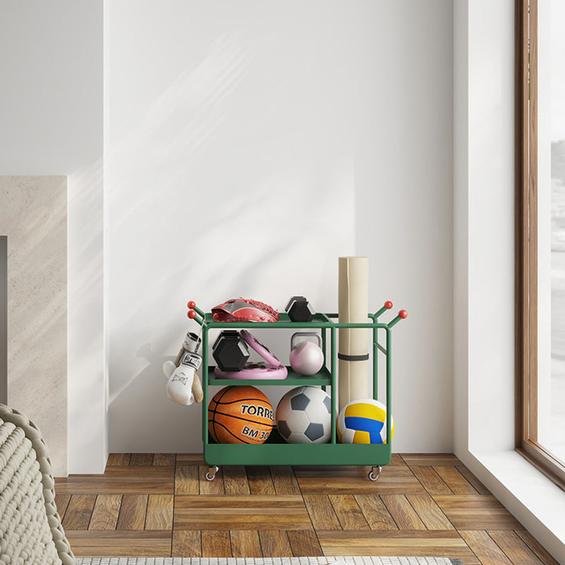 Modern Minimalist Cold-Rolled Steel Rotating Space-Saving Rectangular Storage Shelf 3-Tier For Living Room