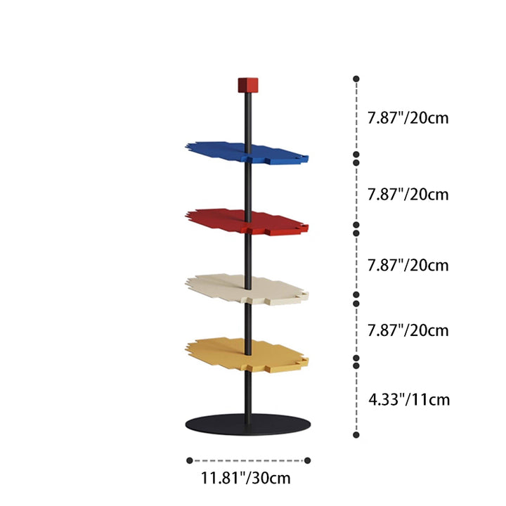 Modern Minimalist Iron Decorative Space-Saving Mosaic-Shaped Shoe Storage 4-Tier For Entryways