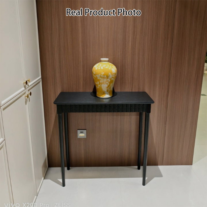 Modern Mid-century Maple Wood Decorative Rectangular Console Table 1-Drawer For Entryways