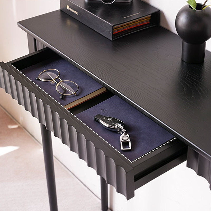 Modern Mid-century Maple Wood Decorative Rectangular Console Table 1-Drawer For Entryways
