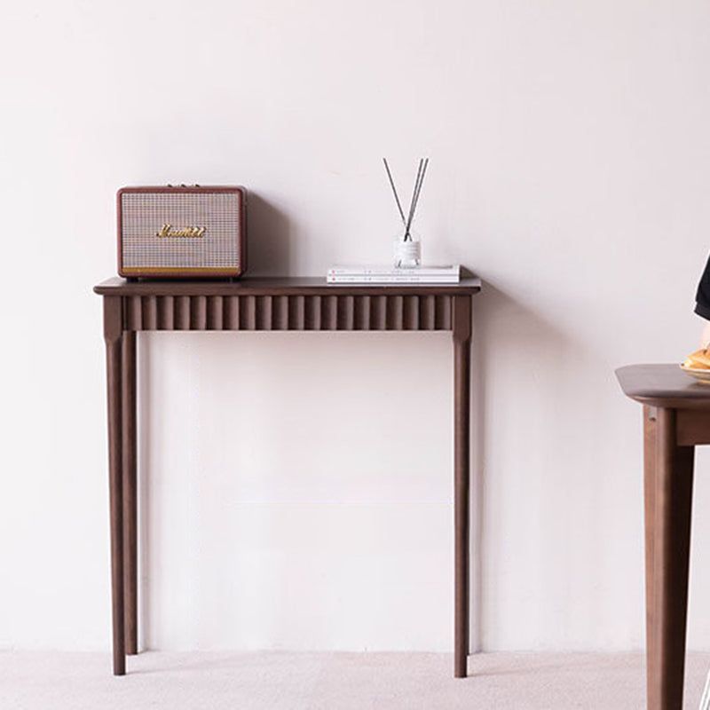 Modern Mid-century Maple Wood Decorative Rectangular Console Table 1-Drawer For Entryways