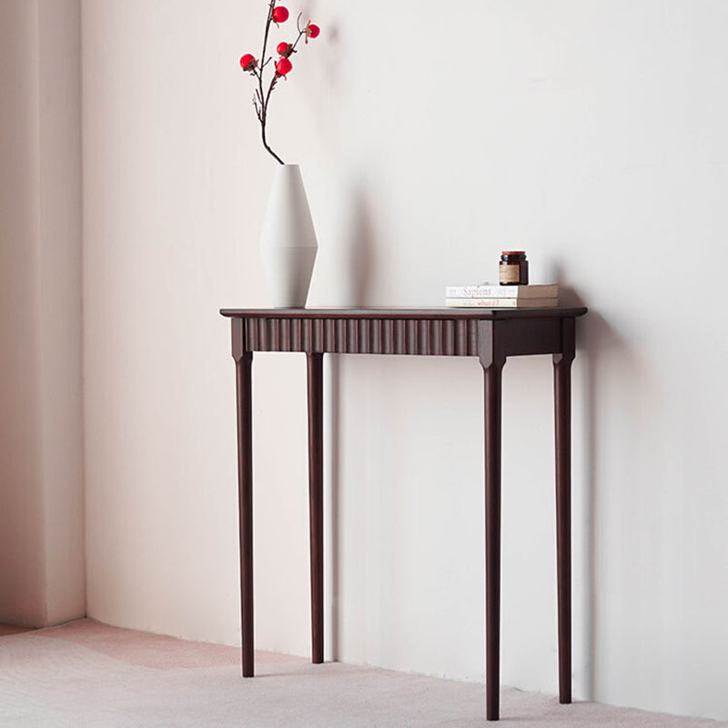 Modern Mid-century Maple Wood Decorative Rectangular Console Table 1-Drawer For Entryways