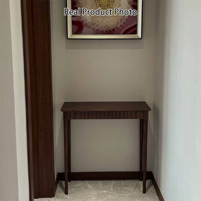 Modern Mid-century Maple Wood Decorative Rectangular Console Table 1-Drawer For Entryways