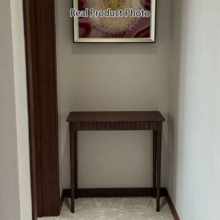 Modern Mid-century Maple Wood Decorative Rectangular Console Table 1-Drawer For Entryways