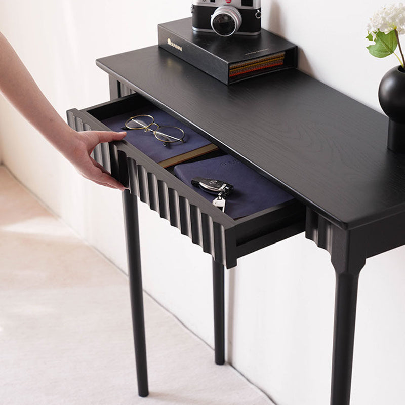 Modern Mid-century Maple Wood Decorative Rectangular Console Table 1-Drawer For Entryways