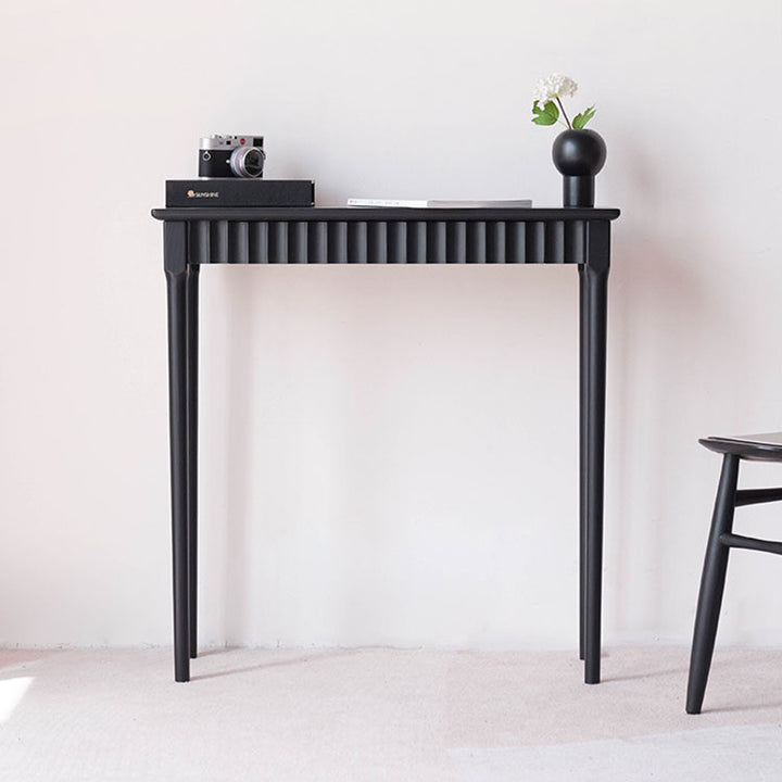Modern Mid-century Maple Wood Decorative Rectangular Console Table 1-Drawer For Entryways