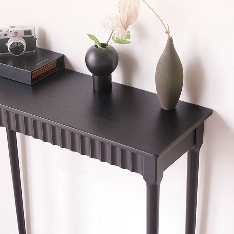 Modern Mid-century Maple Wood Decorative Rectangular Console Table 1-Drawer For Entryways