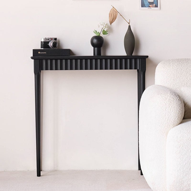Modern Mid-century Maple Wood Decorative Rectangular Console Table 1-Drawer For Entryways