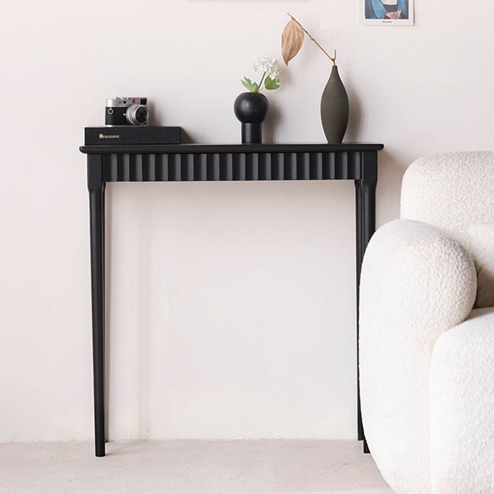 Modern Mid-century Maple Wood Decorative Rectangular Console Table 1-Drawer For Entryways
