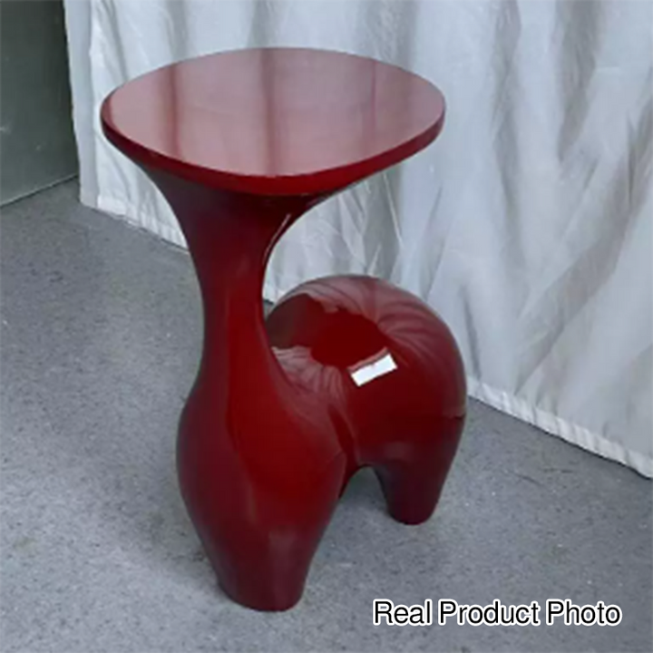 Modern Art Deco Fiberglass Rabbit-Shaped Decorative Side Table 1-Tier For Living Room