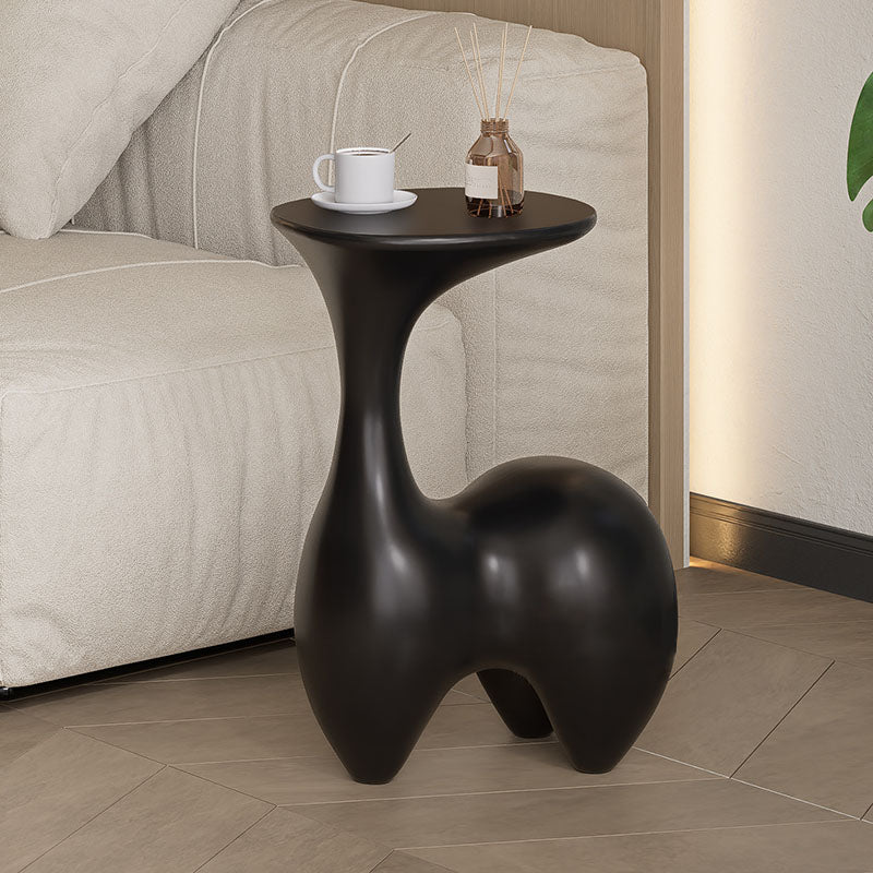 Modern Art Deco Fiberglass Rabbit-Shaped Decorative Side Table 1-Tier For Living Room