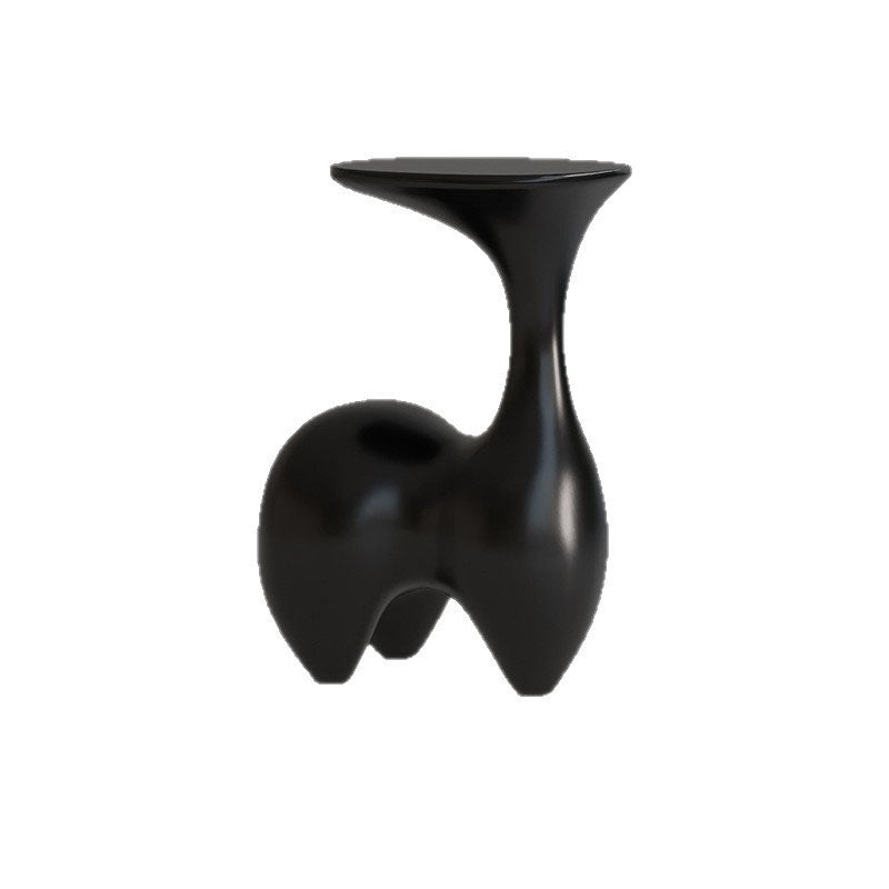 Modern Art Deco Fiberglass Rabbit-Shaped Decorative Side Table 1-Tier For Living Room