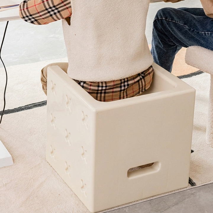 Modern Minimalist PE Plastic Square Decorative Multifunctional Highly Practical Side Table For Living Room &amp; Bedroom