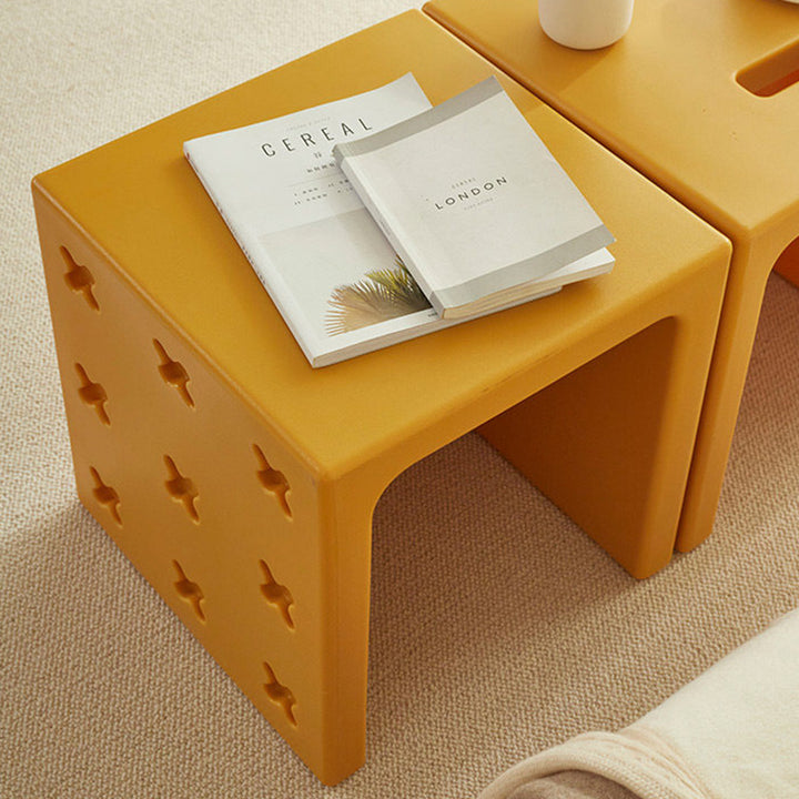 Modern Minimalist PE Plastic Square Decorative Multifunctional Highly Practical Side Table For Living Room &amp; Bedroom