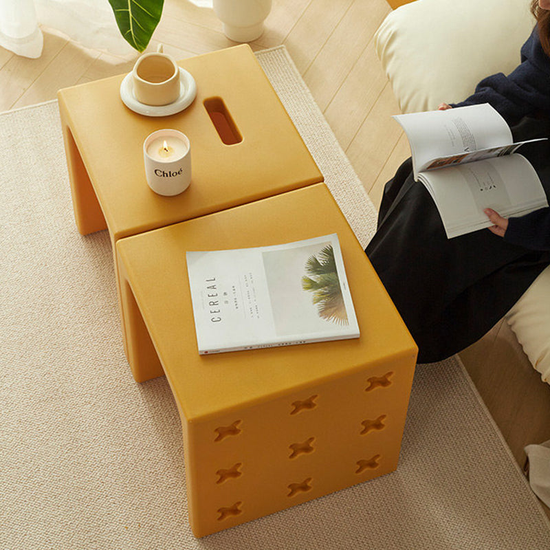 Modern Minimalist PE Plastic Square Decorative Multifunctional Highly Practical Side Table For Living Room &amp; Bedroom