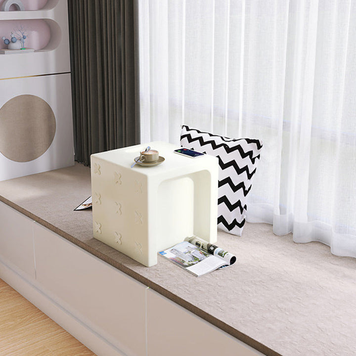 Modern Minimalist PE Plastic Square Decorative Multifunctional Highly Practical Side Table For Living Room &amp; Bedroom