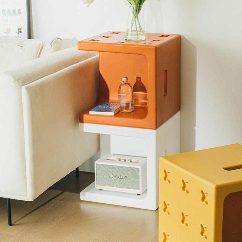 Modern Minimalist PE Plastic Square Decorative Multifunctional Highly Practical Side Table For Living Room &amp; Bedroom
