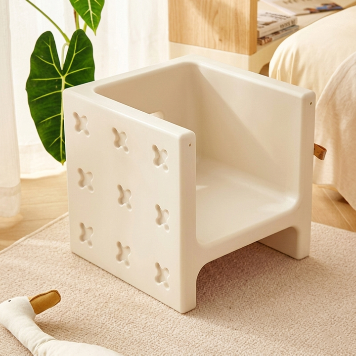 Modern Minimalist PE Plastic Square Decorative Multifunctional Highly Practical Side Table For Living Room &amp; Bedroom