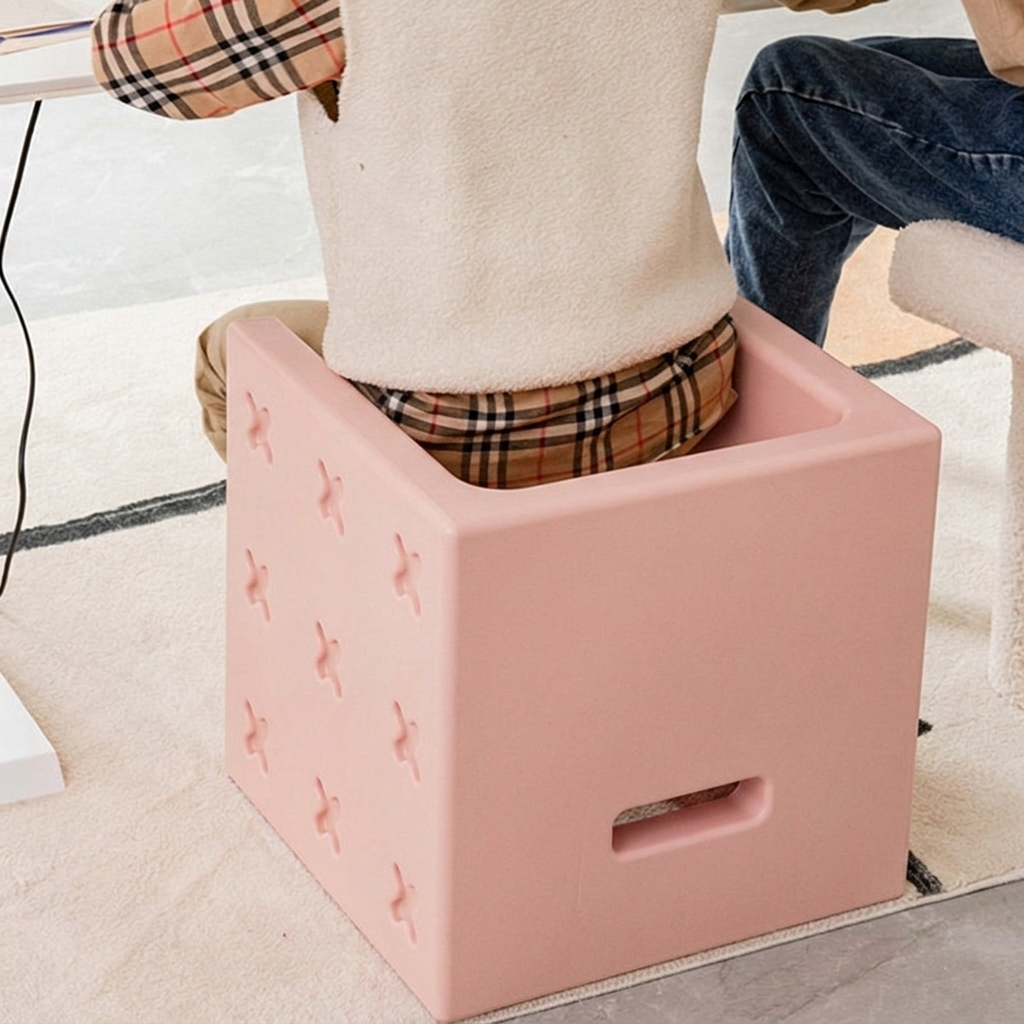 Modern Minimalist PE Plastic Square Decorative Multifunctional Highly Practical Side Table For Living Room &amp; Bedroom