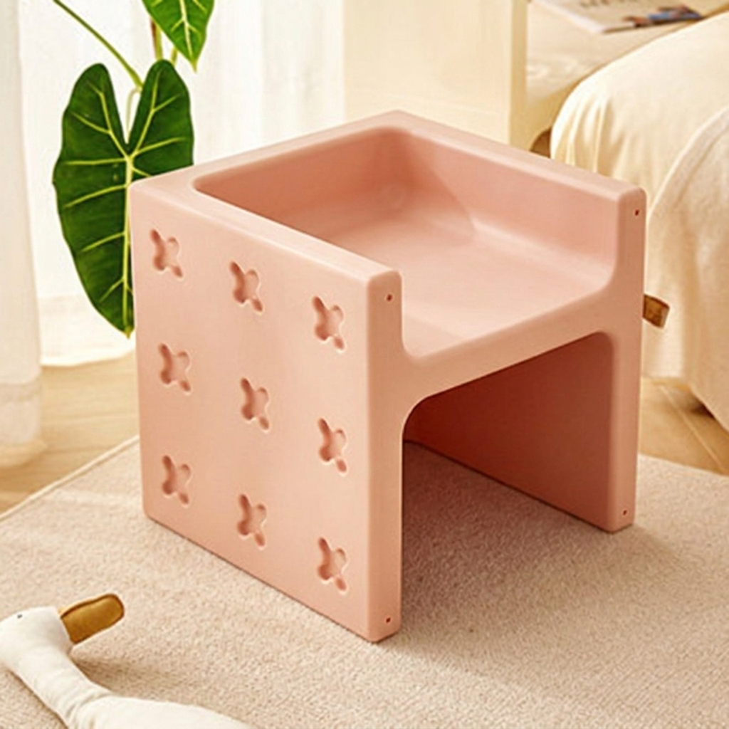Modern Minimalist PE Plastic Square Decorative Multifunctional Highly Practical Side Table For Living Room &amp; Bedroom