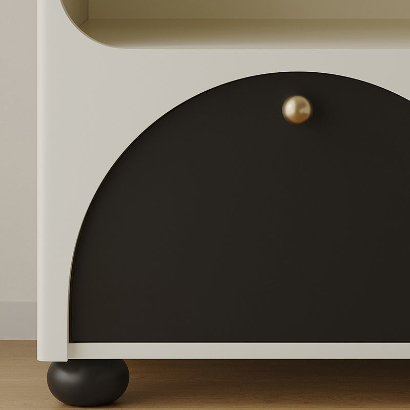 Contemporary Nordic Pine Wood Cube Nightstand 1-Drawer Dice Design For Bedroom