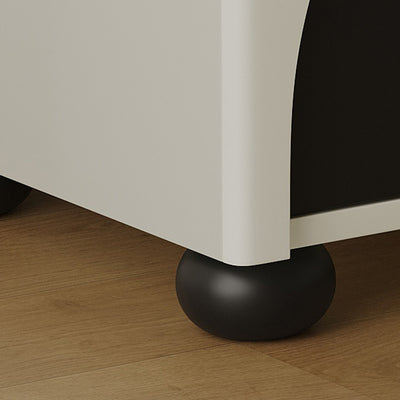 Contemporary Nordic Pine Wood Cube Nightstand 1-Drawer Dice Design For Bedroom