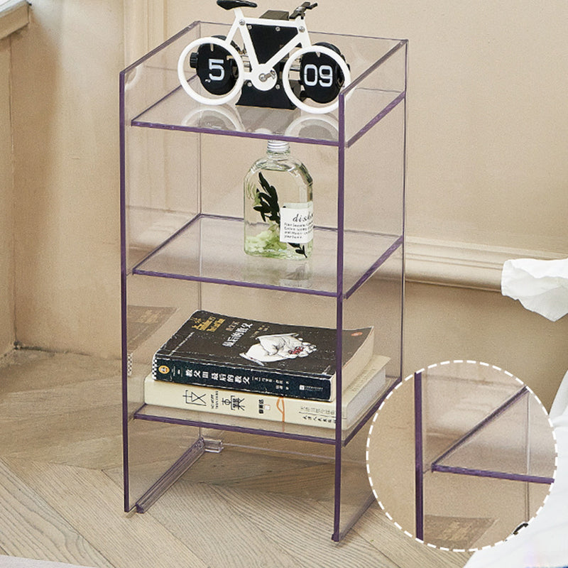 Modern Minimalist PC Rectangular Side Table 2/3-Tier For Living Room