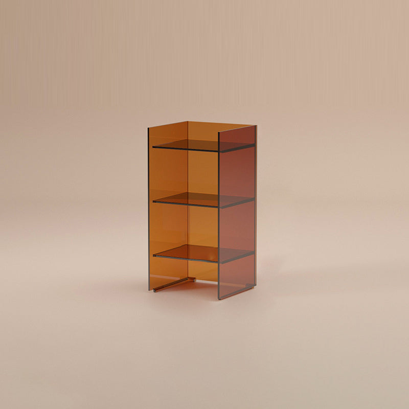 Modern Minimalist PC Rectangular Side Table 2/3-Tier For Living Room