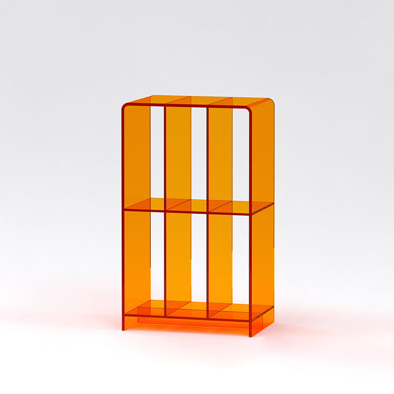 Modern Minimalist Acrylic Rectangular Bookshelf For Living Room