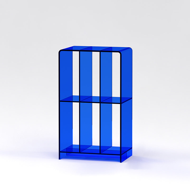 Modern Minimalist Acrylic Rectangular Bookshelf For Living Room