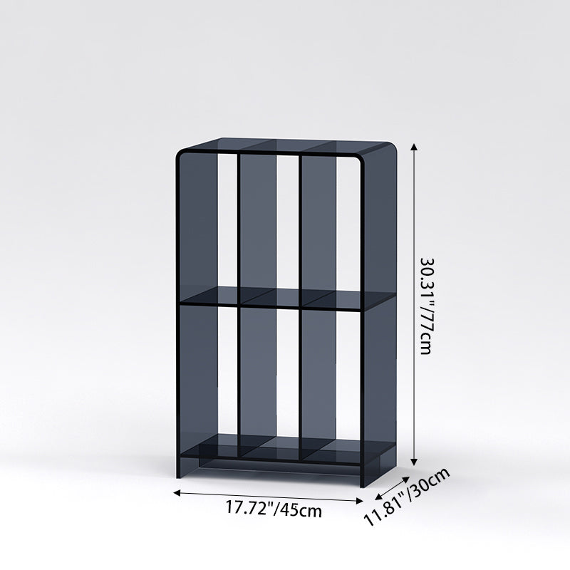 Modern Minimalist Acrylic Rectangular Bookshelf For Living Room
