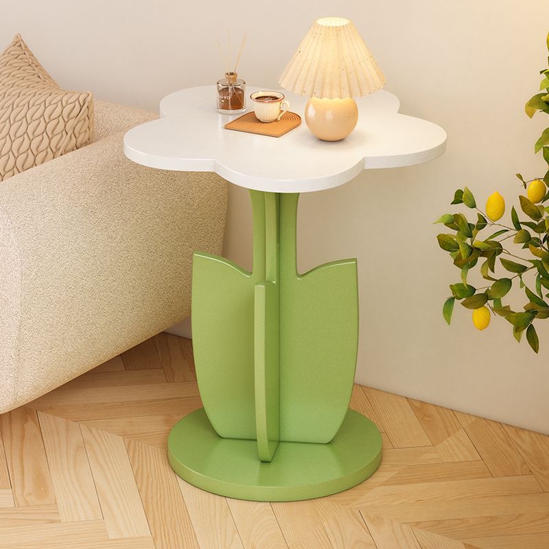 Contemporary Creative Plank Floral Side Table For Living Room