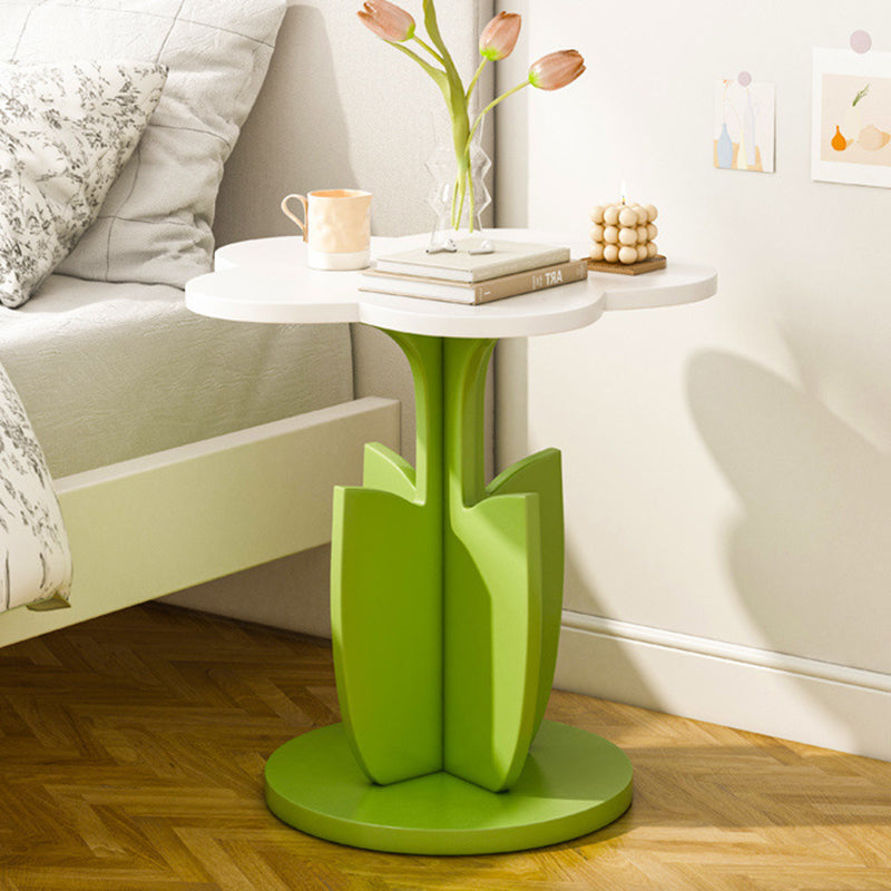 Contemporary Creative Plank Floral Side Table For Living Room
