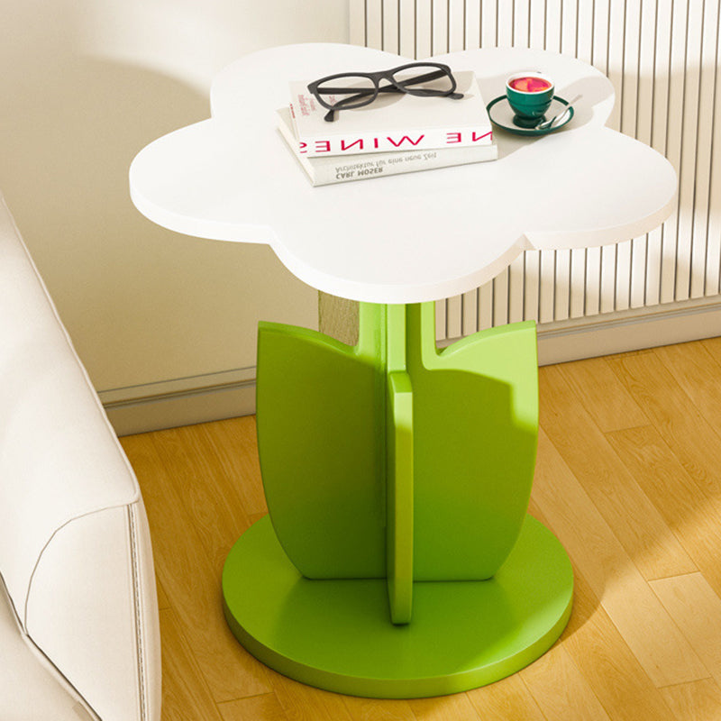 Contemporary Creative Plank Floral Side Table For Living Room