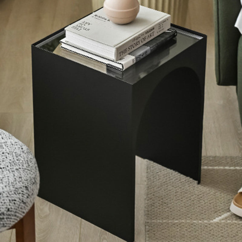 Modern Minimalist Iron & Acrylic Rectangular Arch Side Table For Living Room & Bedroom