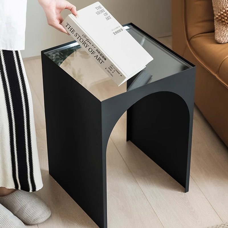 Modern Minimalist Iron & Acrylic Rectangular Arch Side Table For Living Room & Bedroom