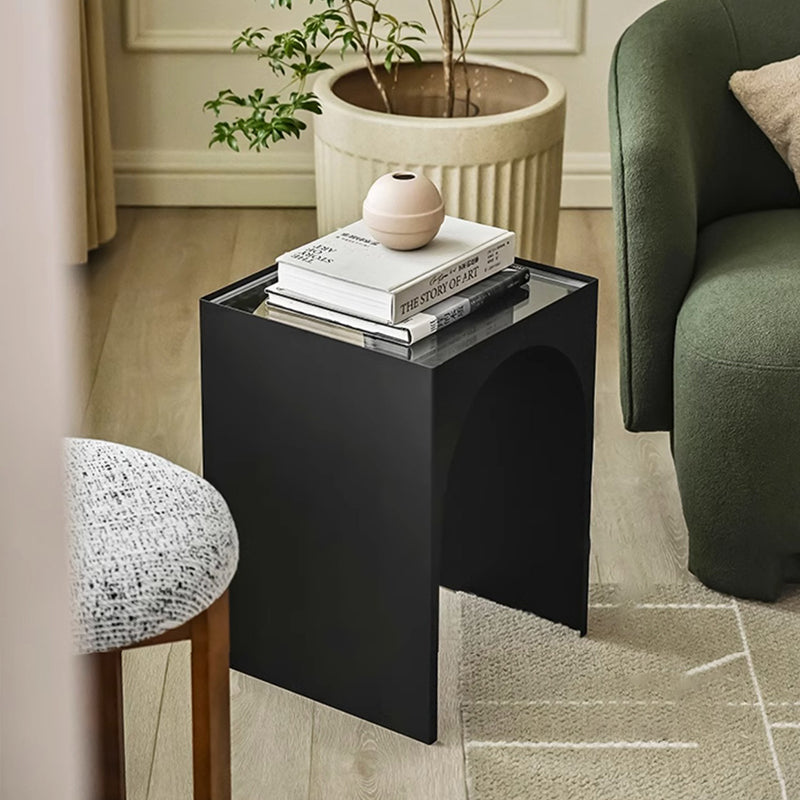 Modern Minimalist Iron & Acrylic Rectangular Arch Side Table For Living Room & Bedroom