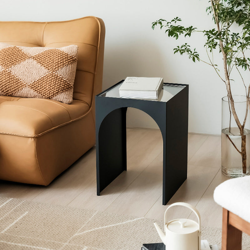 Modern Minimalist Iron & Acrylic Rectangular Arch Side Table For Living Room & Bedroom